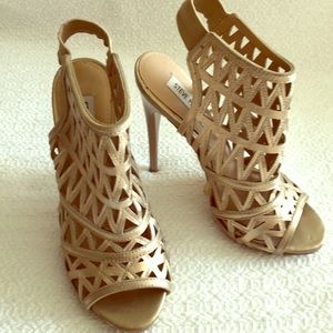 Gold bootie stilettos